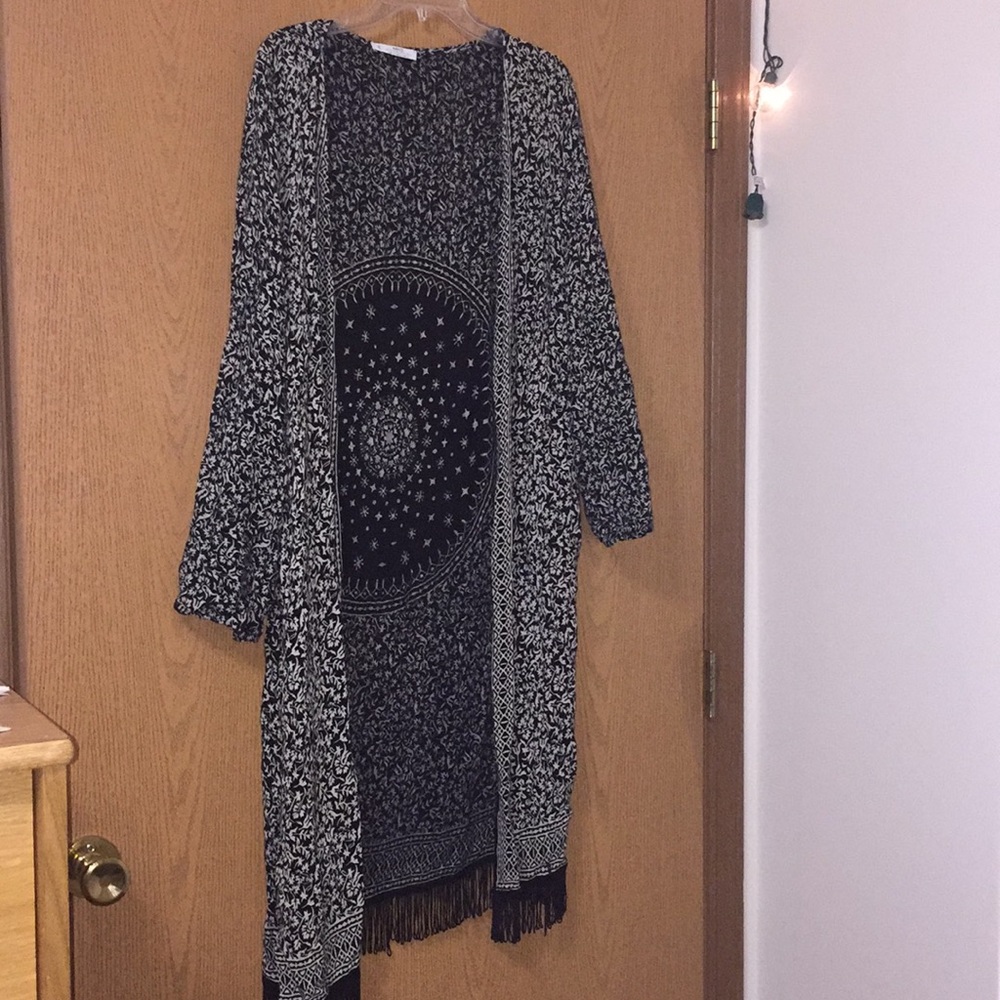 Fringed cardigan